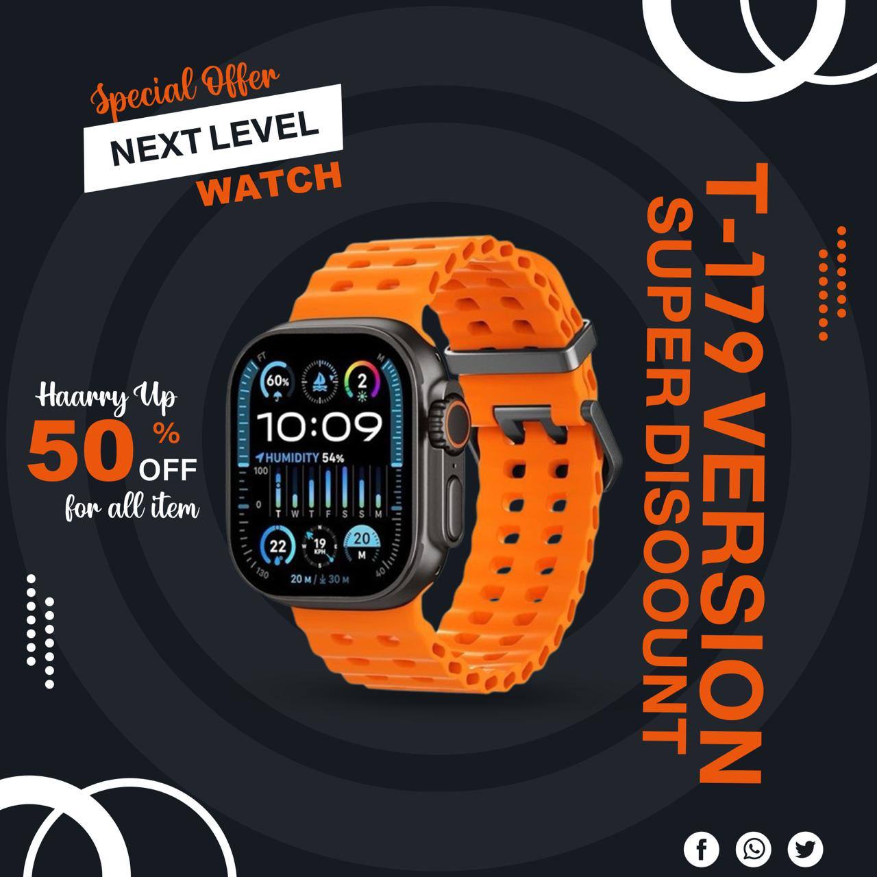 Smart Watch Promotional Advertising Design
